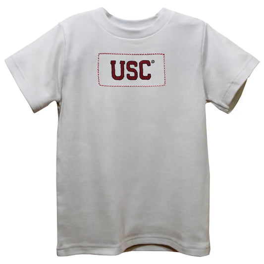 South Carolina Gamecocks Smocked Knit Short Sleeve Tee Shirt