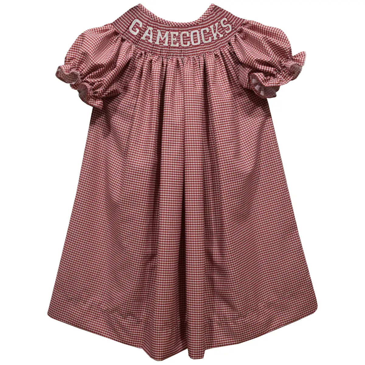 South Carolina Gamecocks Smocked Short Sleeve Bishop Dress