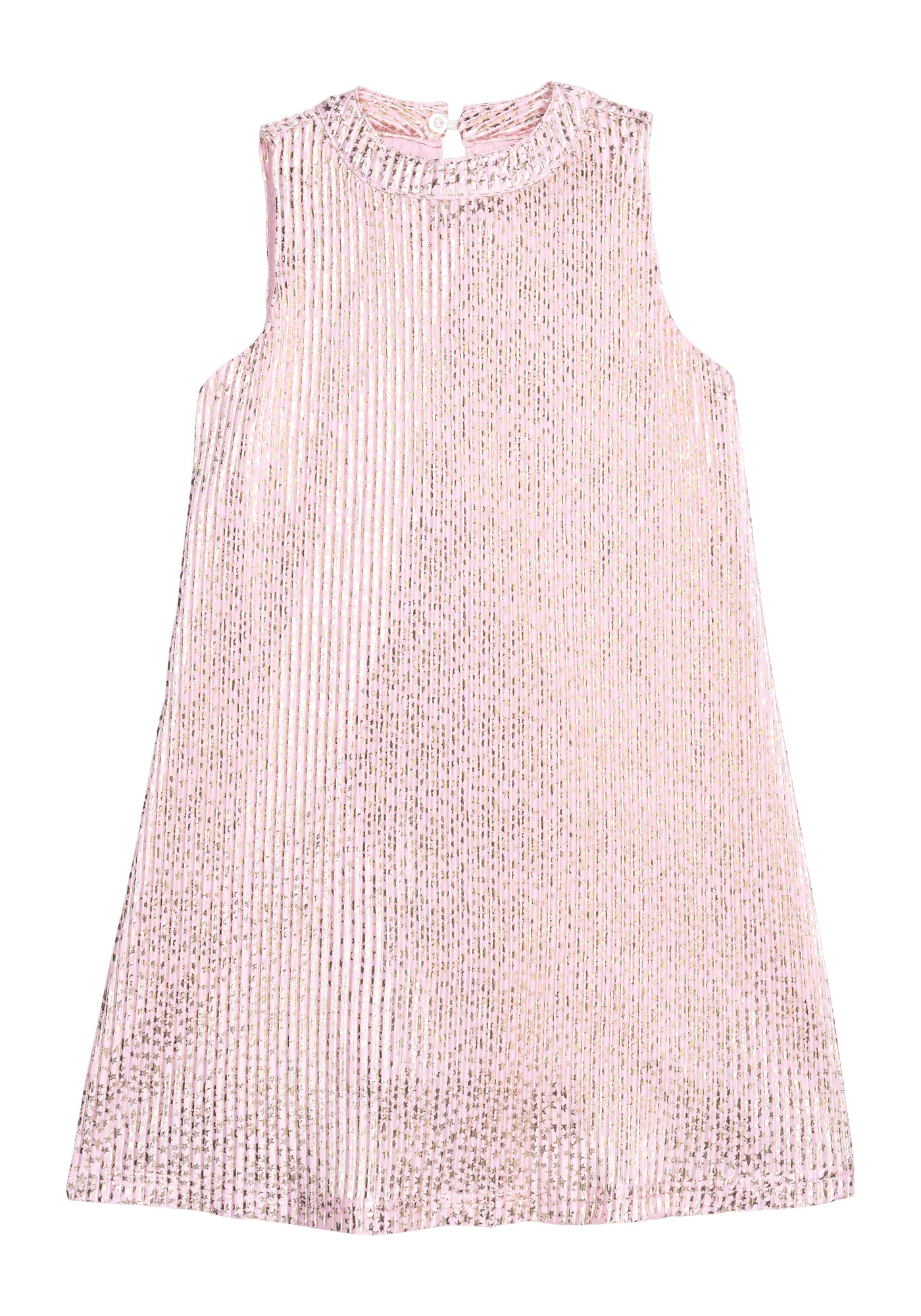 Swing Dress - Pink Crinkle Stars
