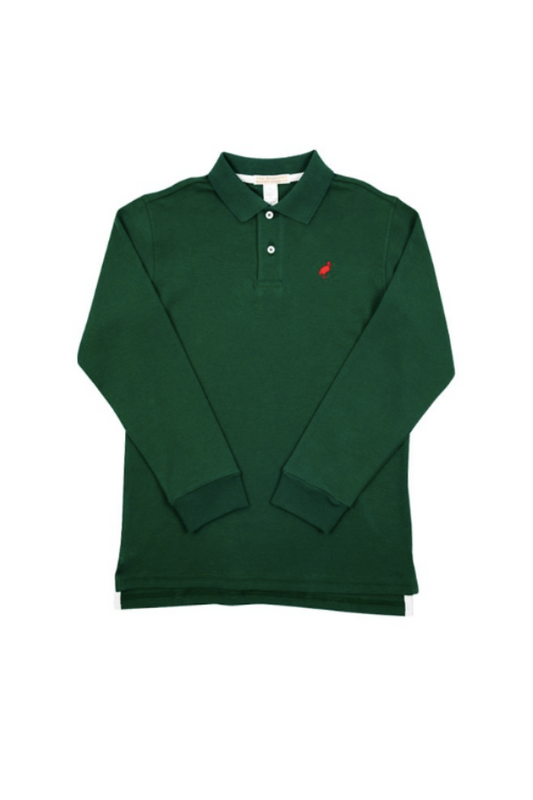 Prim and Proper Polo Long Sleeve - Grier Green
