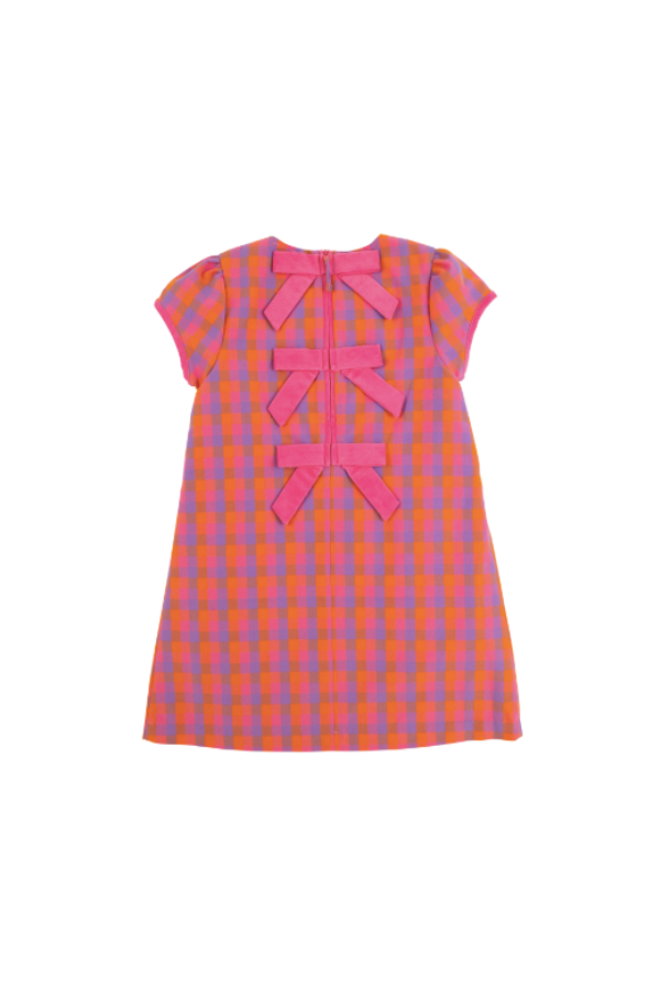 Betts Bow Dress - Autumn Punch Plaid