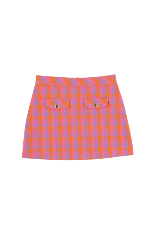 Perrin Pocket Skirt - Autumn Punch Plaid