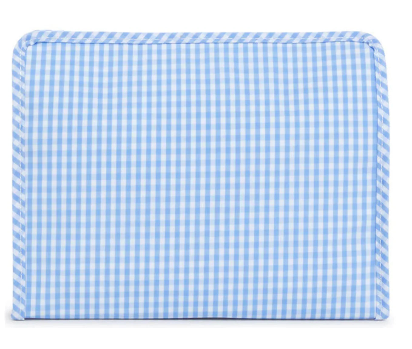 Roadie Large Zip Pouch- Gingham Sky