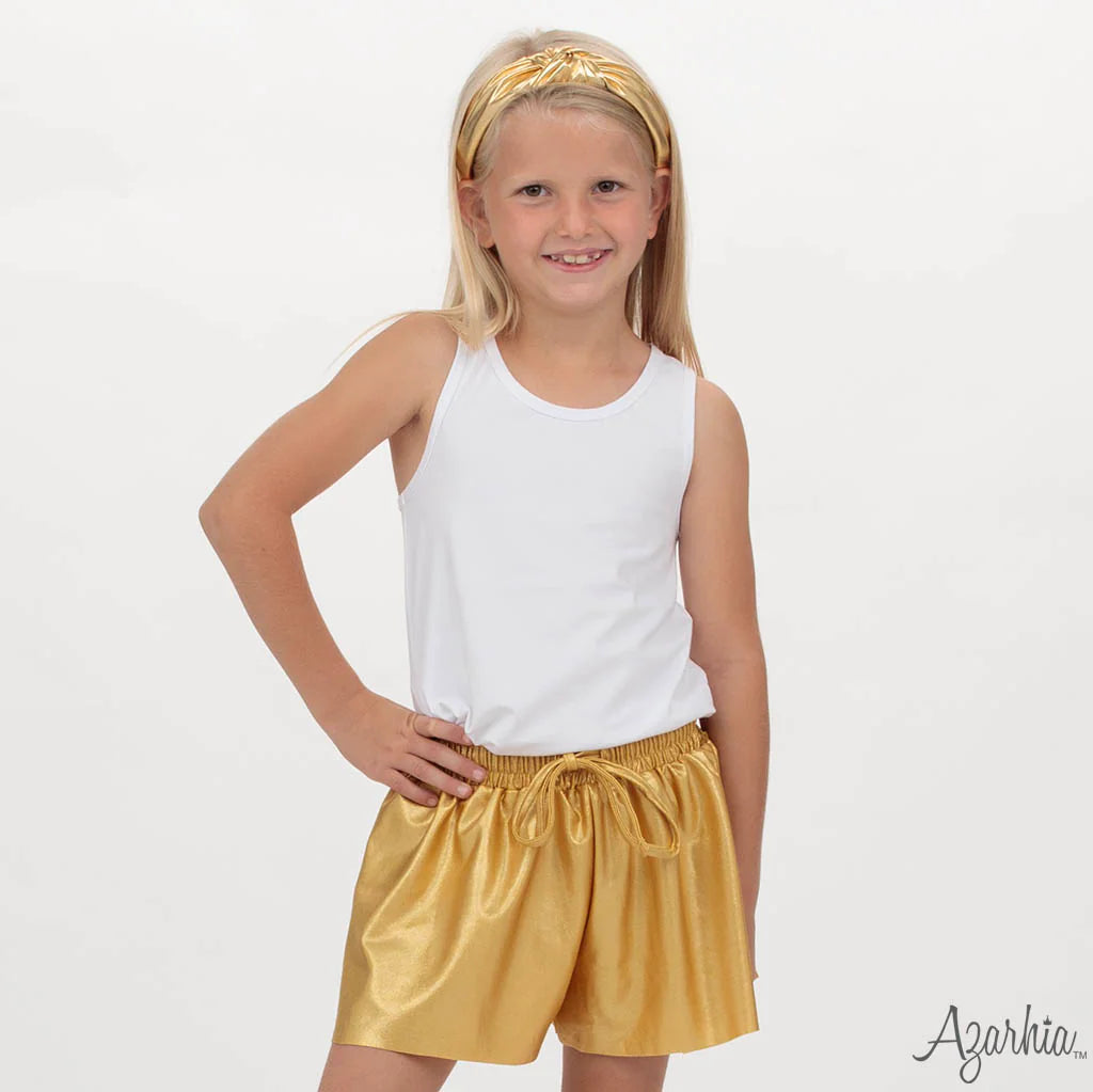 Top Knot Headband- Gold Shimmer