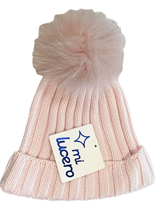 Tobbagan Hat with Pom - Pink