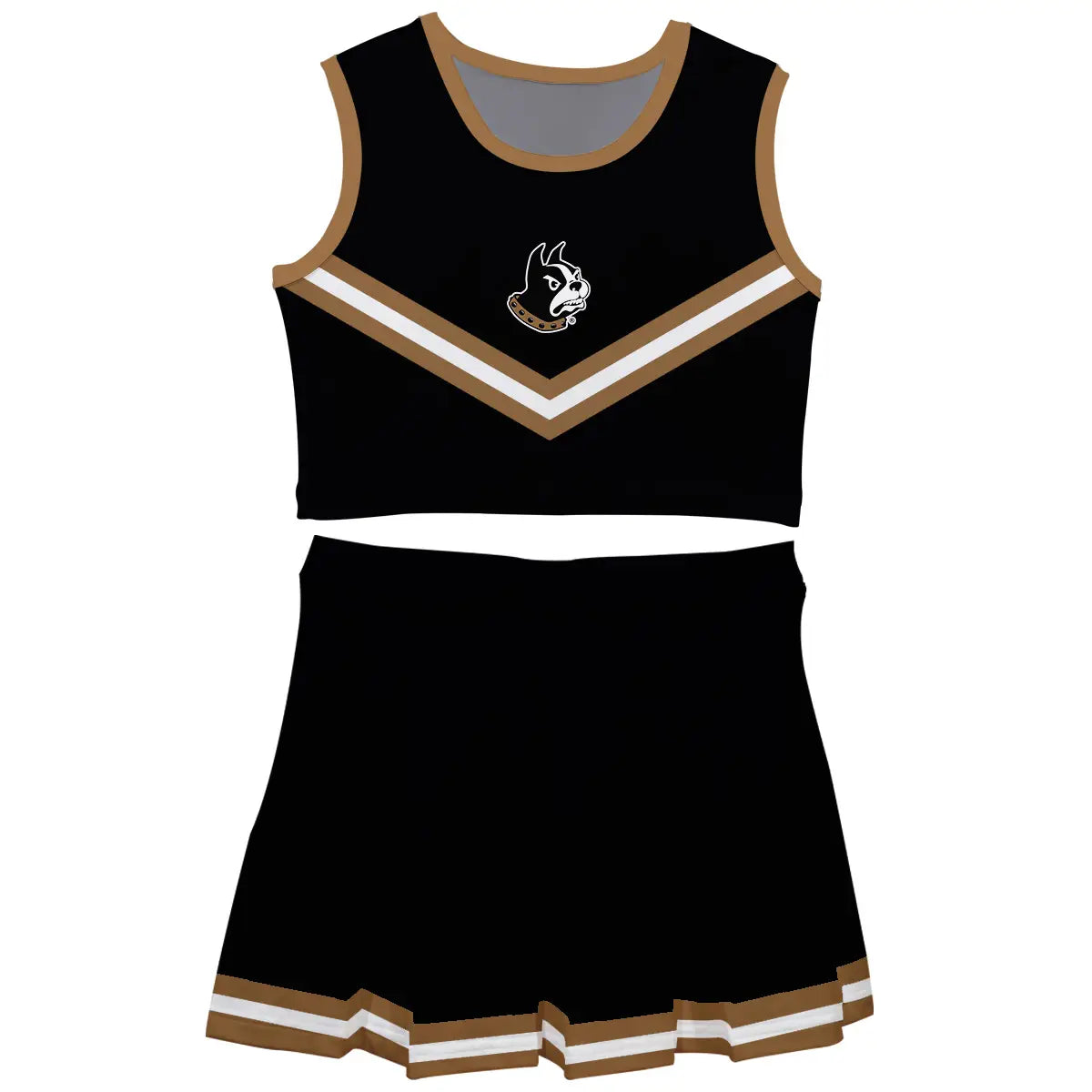 Wofford Terriers Black Sleeveless Cheerleader Set