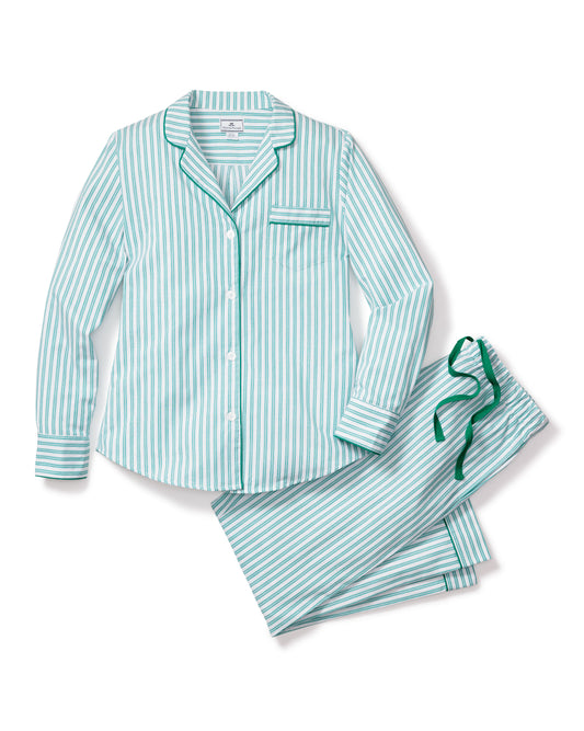 Women's Emerald Ticking Pajama Set