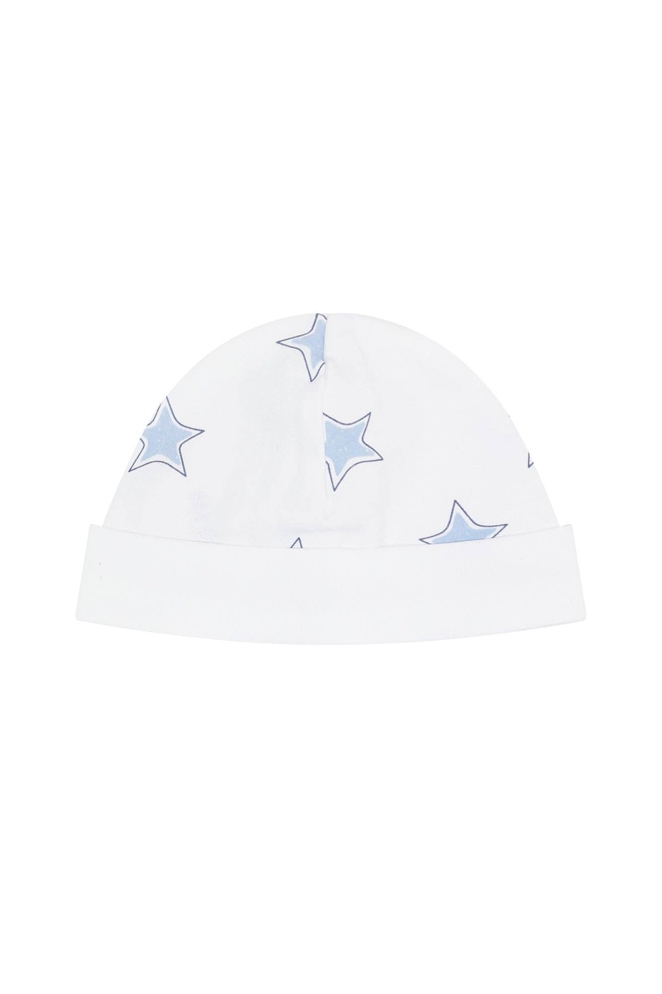 Blue Stars Print Hat: Blue / One Size