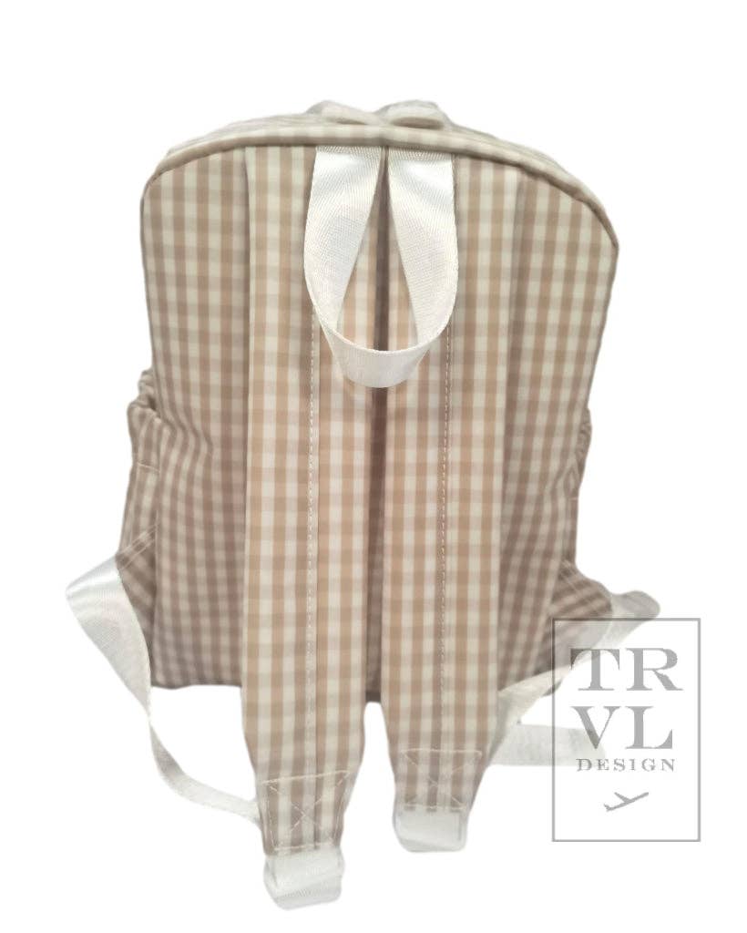 Mini Backer - Gingham Khaki