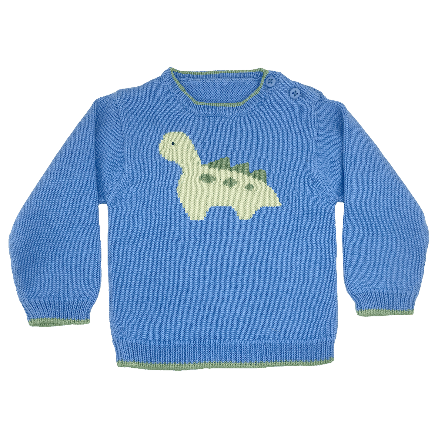 Dinosaur Intarsia Knit Sweater: 5Y