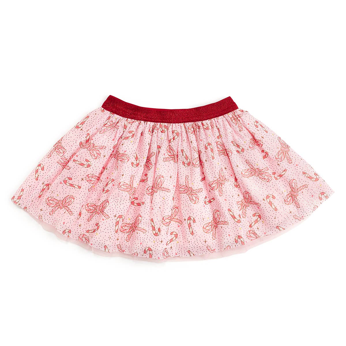 Candy Cane Bow Printed Christmas Tutu