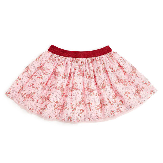 Candy Cane Bow Printed Christmas Tutu