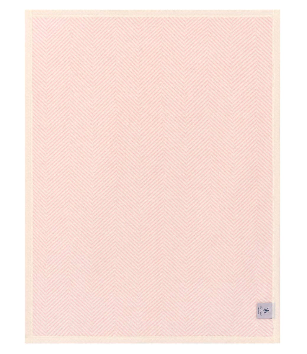 Harborview Herringbone Ballet Pink Mini Blanket: Mini
