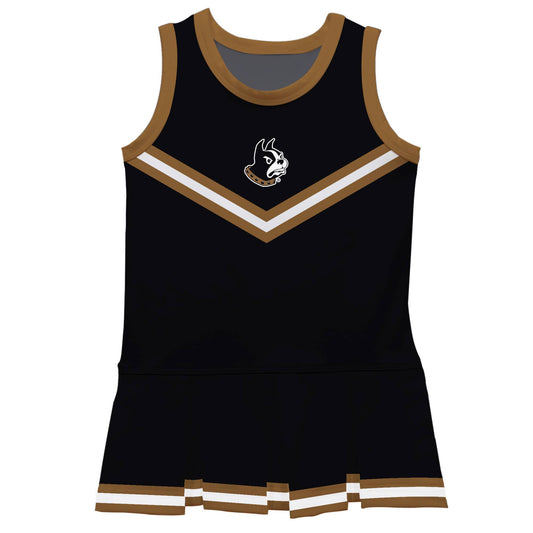 Wofford Terriers Black Sleeveless Cheerleader Dress: 2