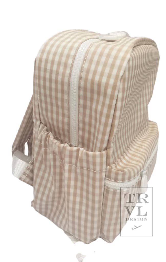 Mini Backer - Gingham Khaki