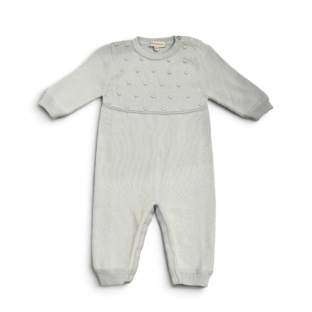 Blue Dotted Knit Bodysuit