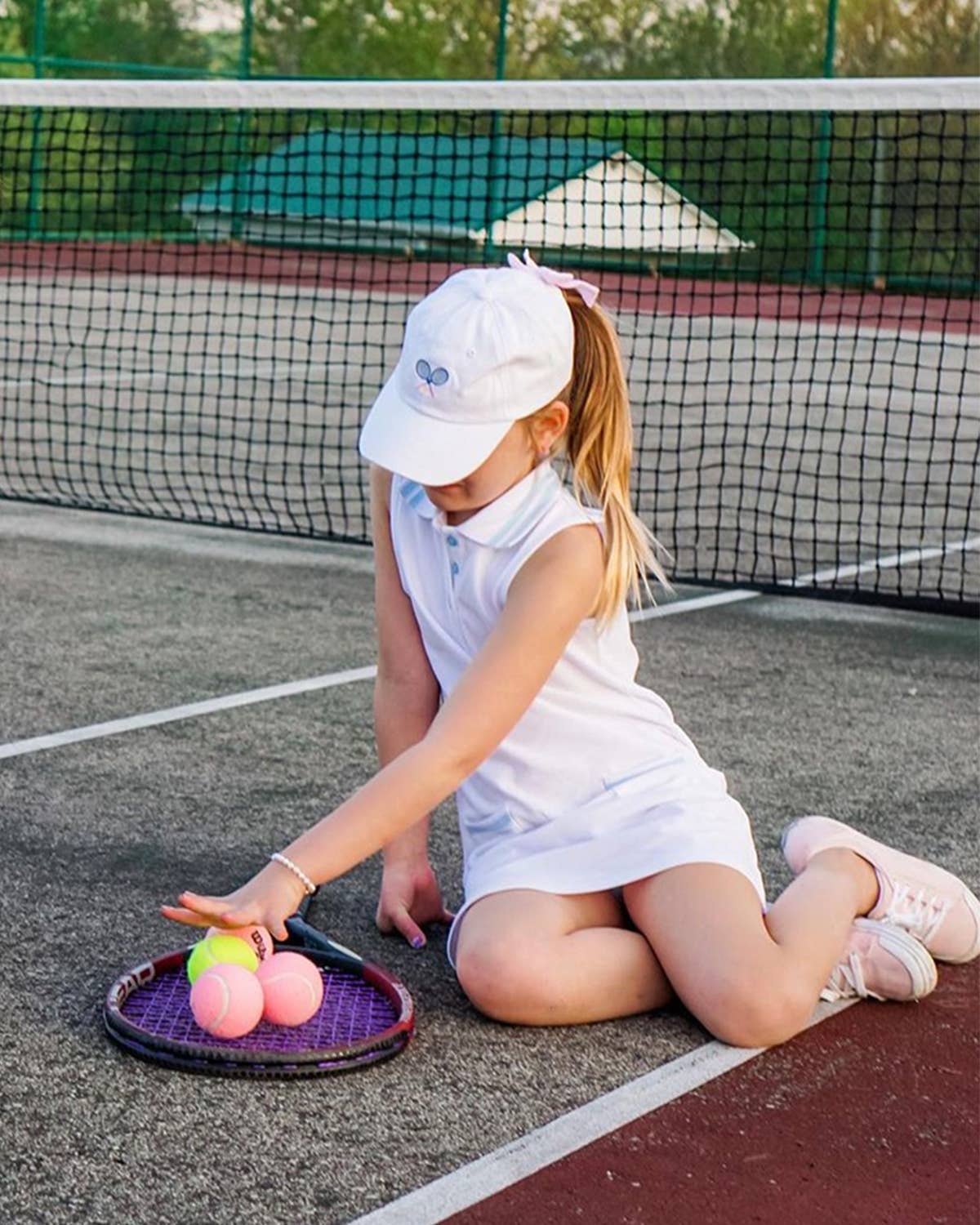 Tennis Bow Baseball Hat (Youth, Junior): Youth (ages 2-7)