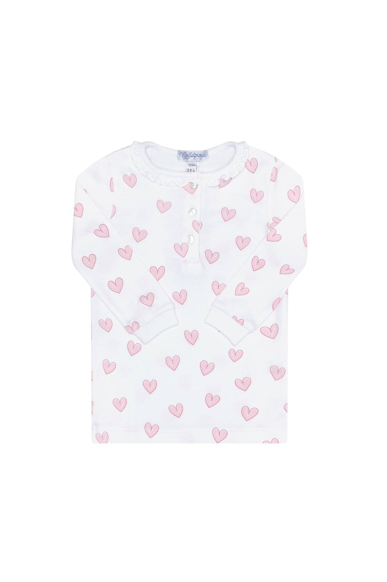 Pink Heart Print Pajama: Pink