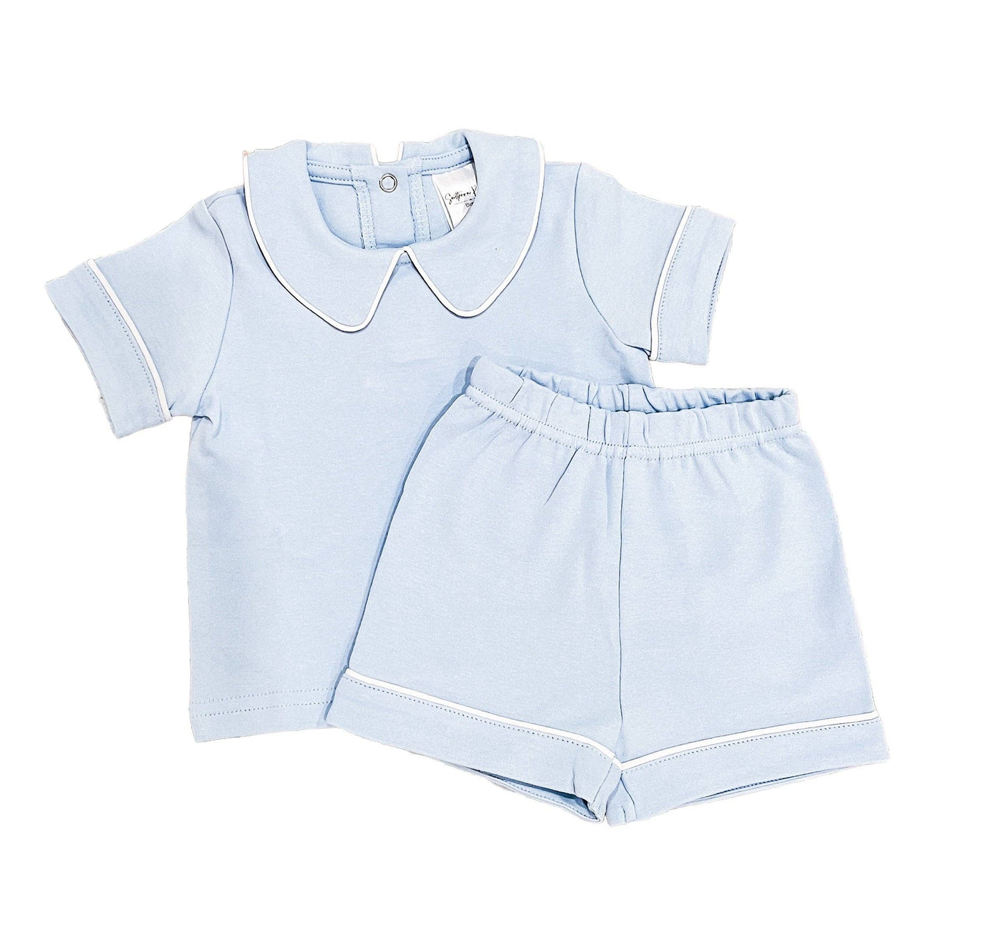 2pcs - Piping Collar Set: Light Blue / 12m