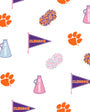 Clemson Polly Play Dress- Tiger Triumph with Palm Beach Pink