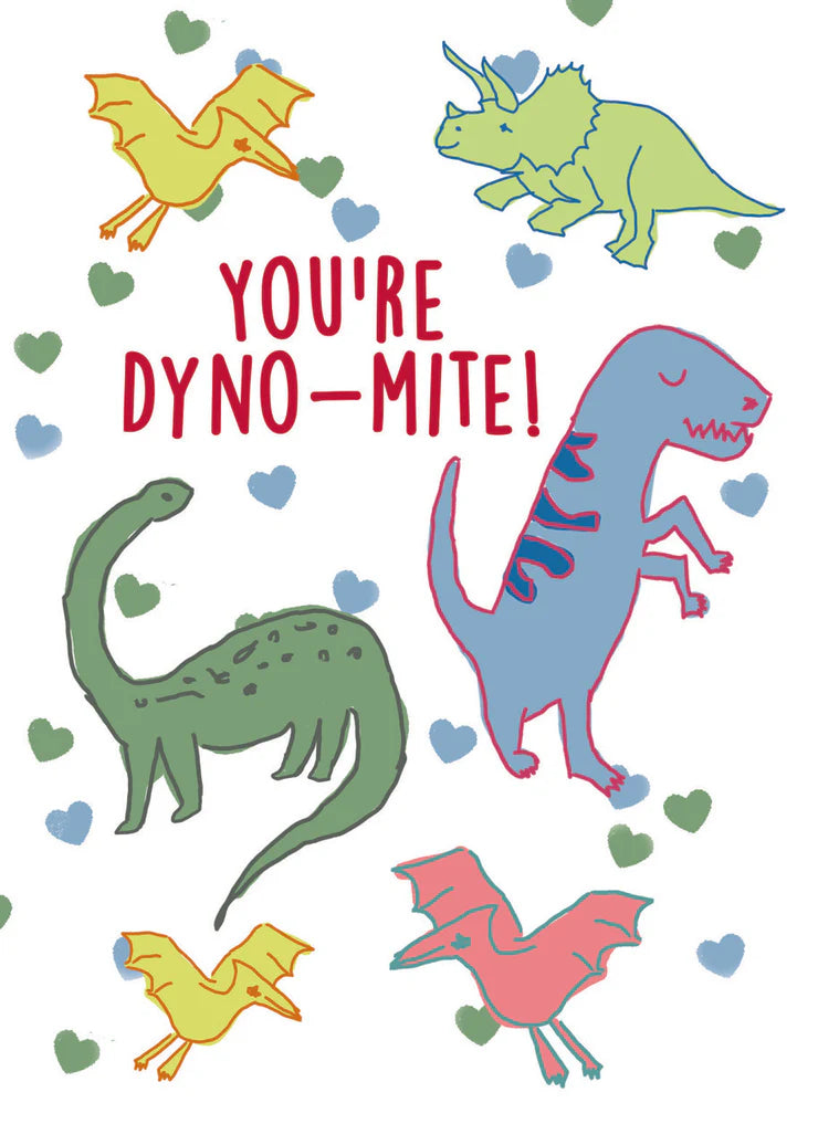 Over the Moon Dino Valentines Cards