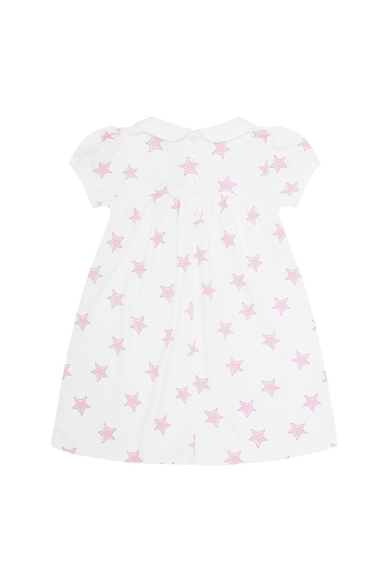 Pink Stars Print Playtime Dress: Pink