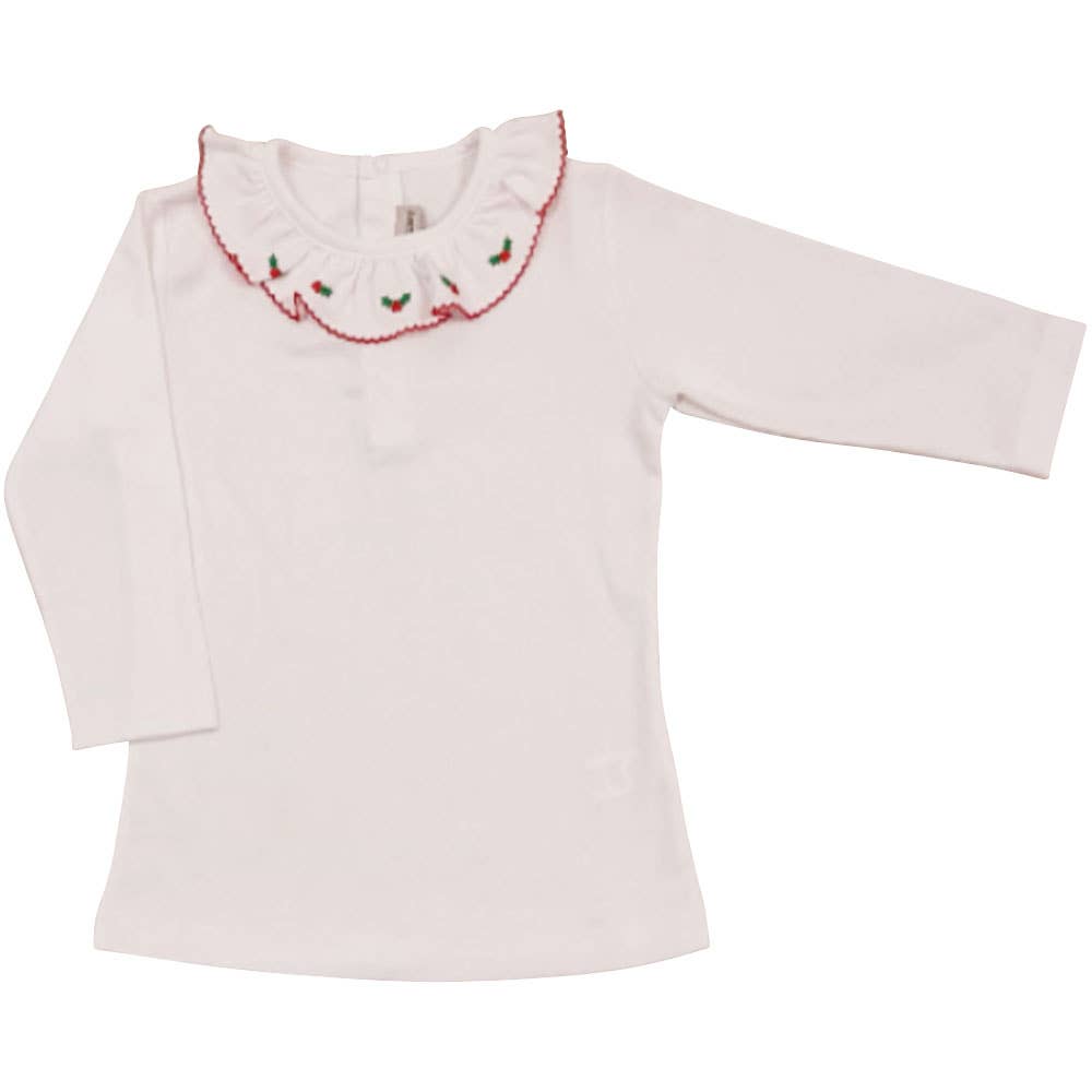 Basic Blouses Hollies long sleeve red picot: 6