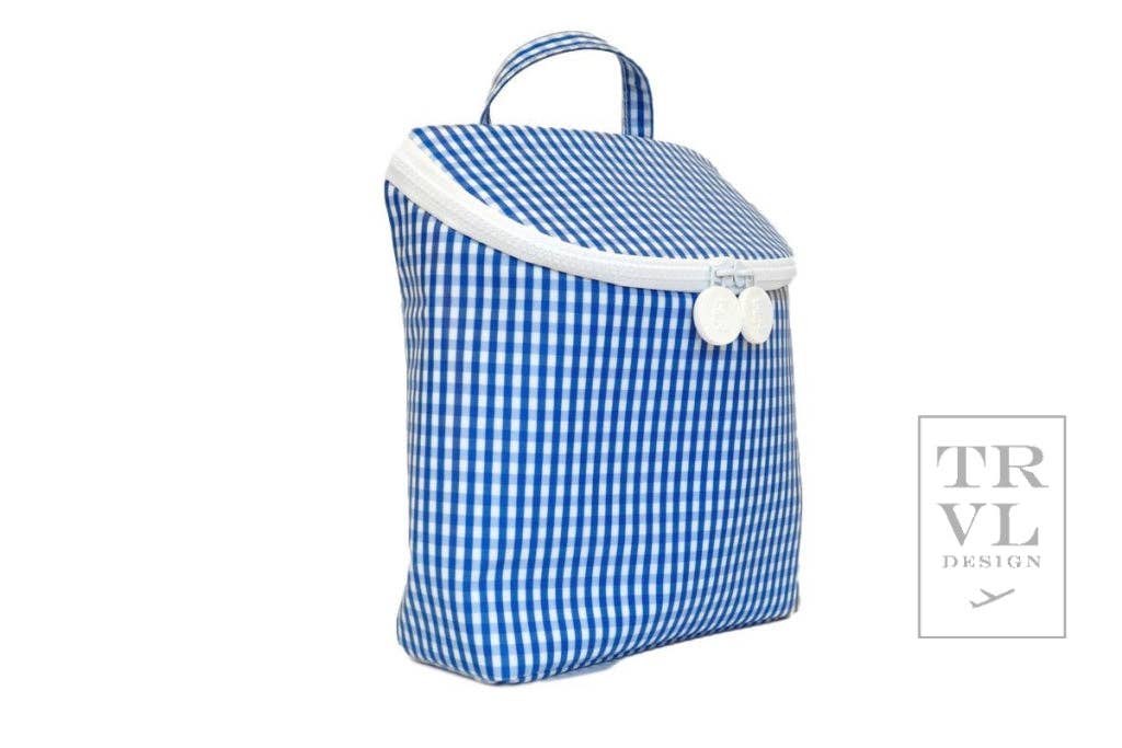 Take Away Lunch Bag - Insulated Gingham Royal