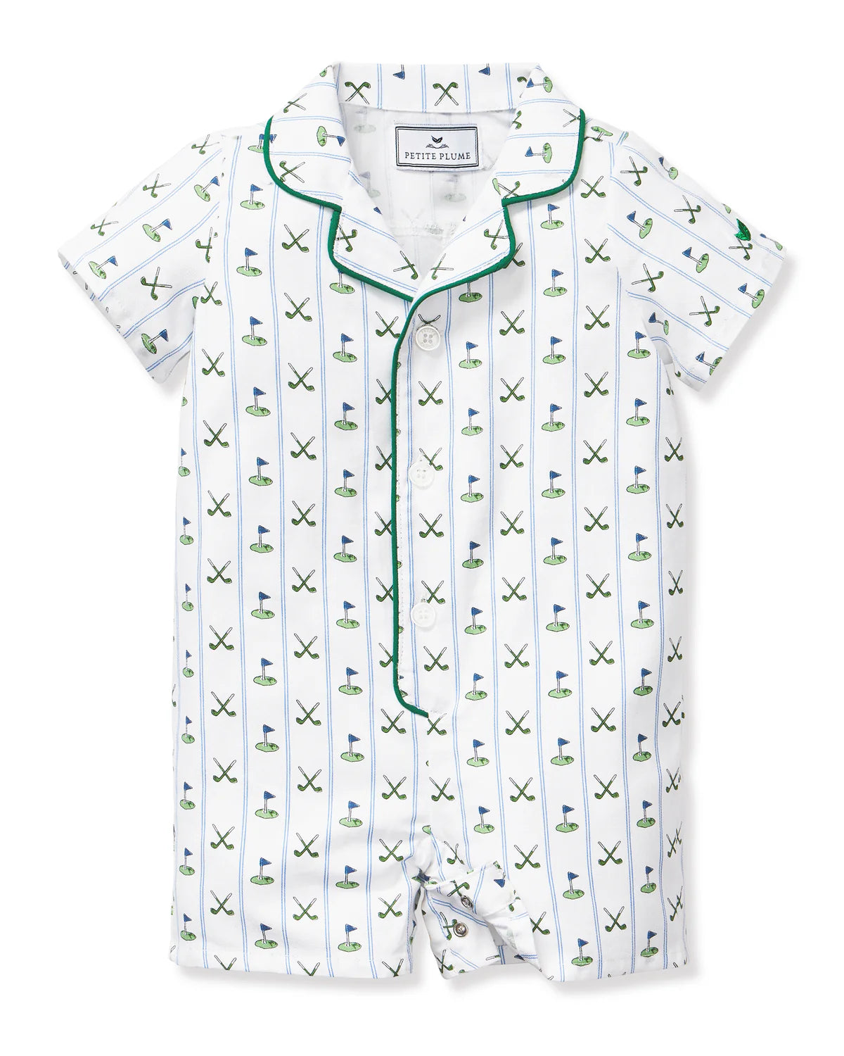 Infant Summer Romper in Fairway Stripe
