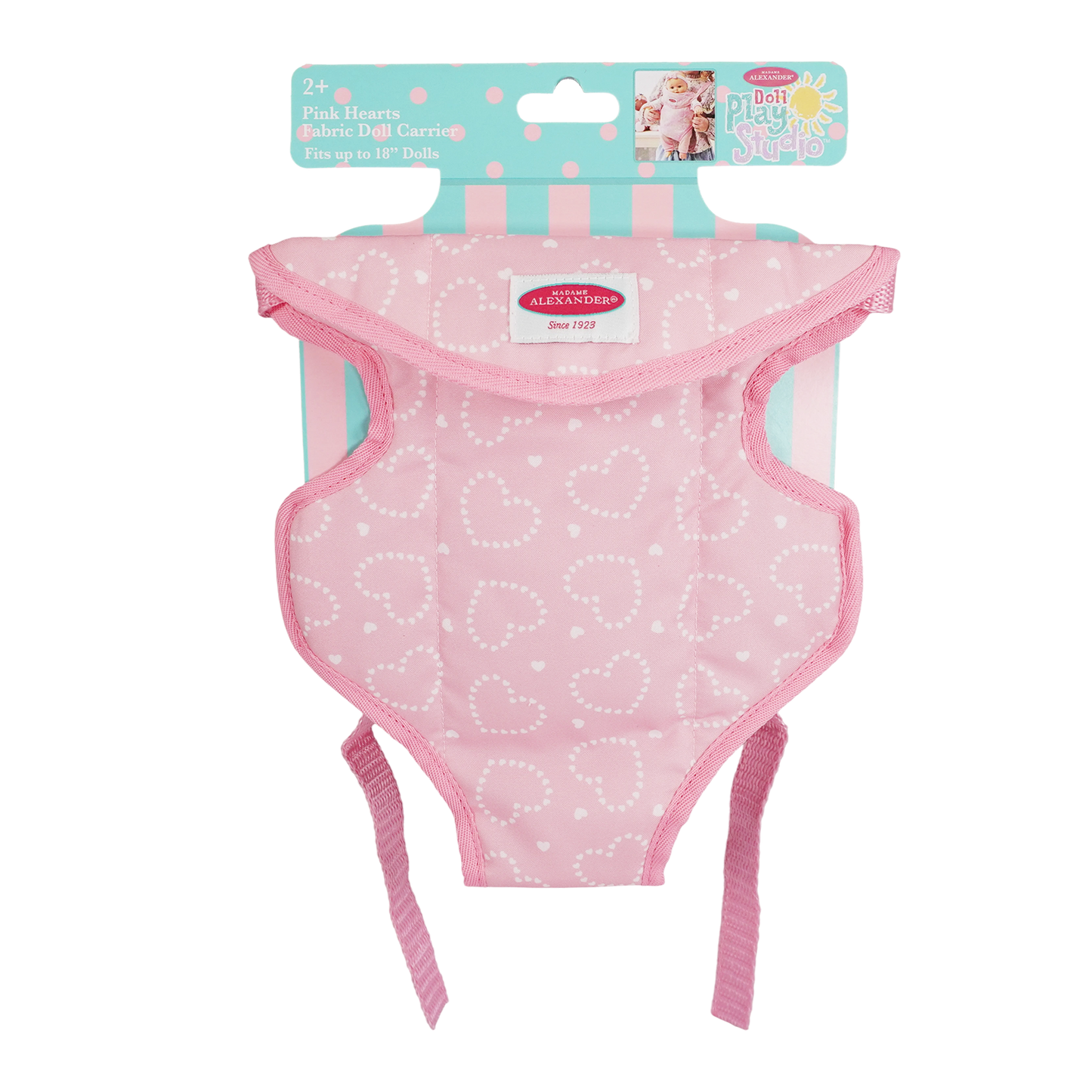 18in Pink Hearts Fabric Carrier