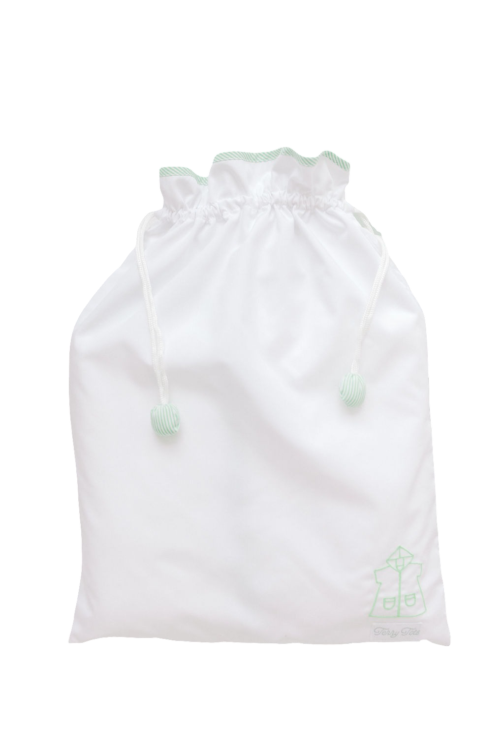Sleeveless Cover Up with Hood- Green Stripe