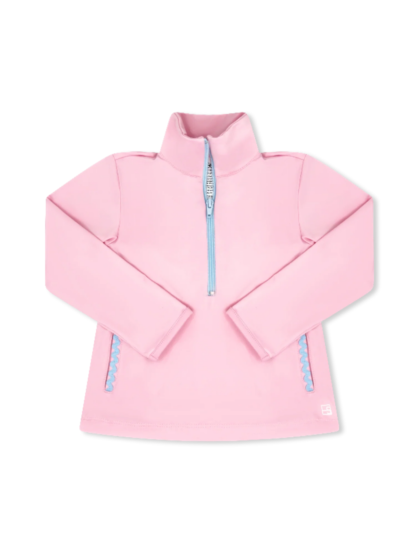 Heather Half Zip- Cotton Candy Pink with Cotton Candy Blue