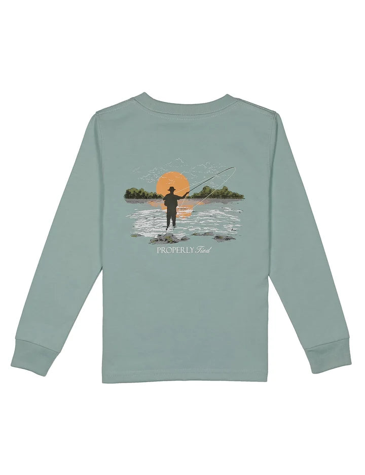 Boys Fly Fishing Marine Mist