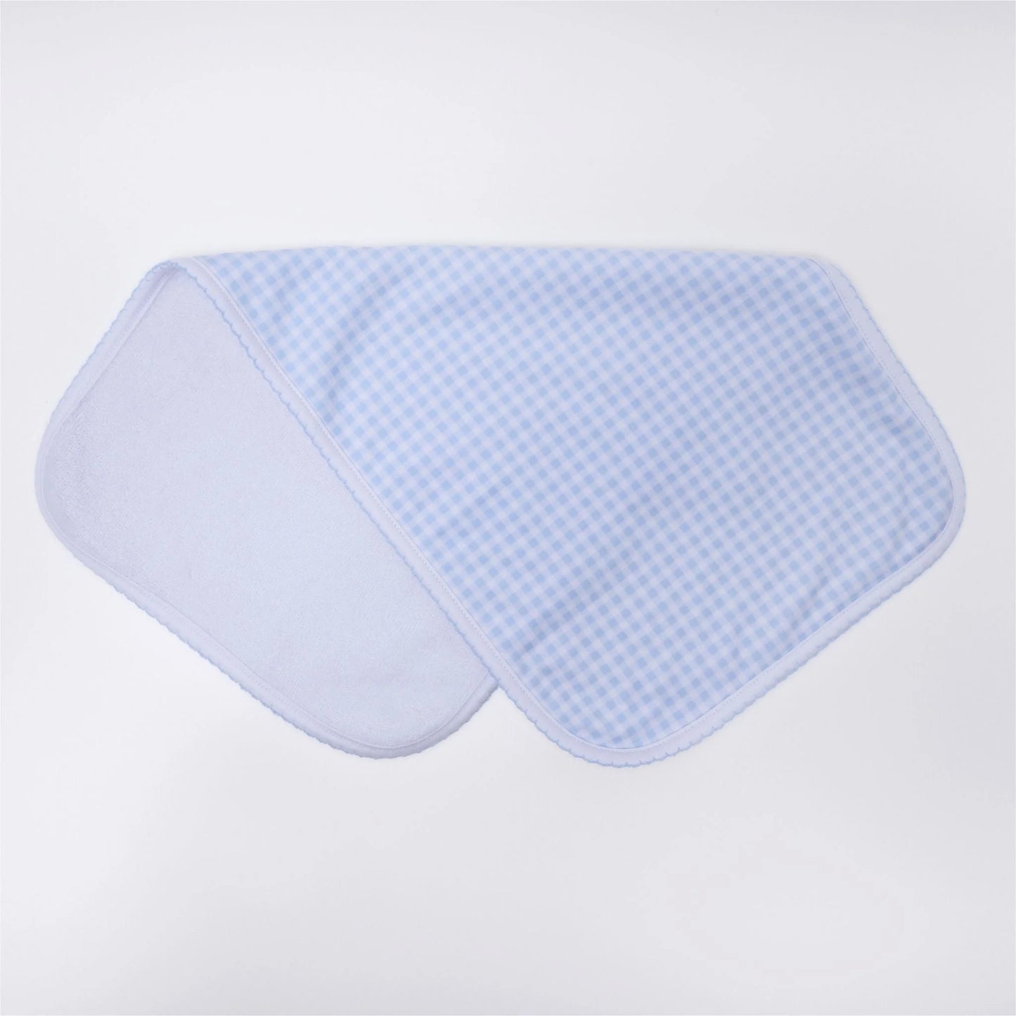 Mini checks Burp Cloth-blue