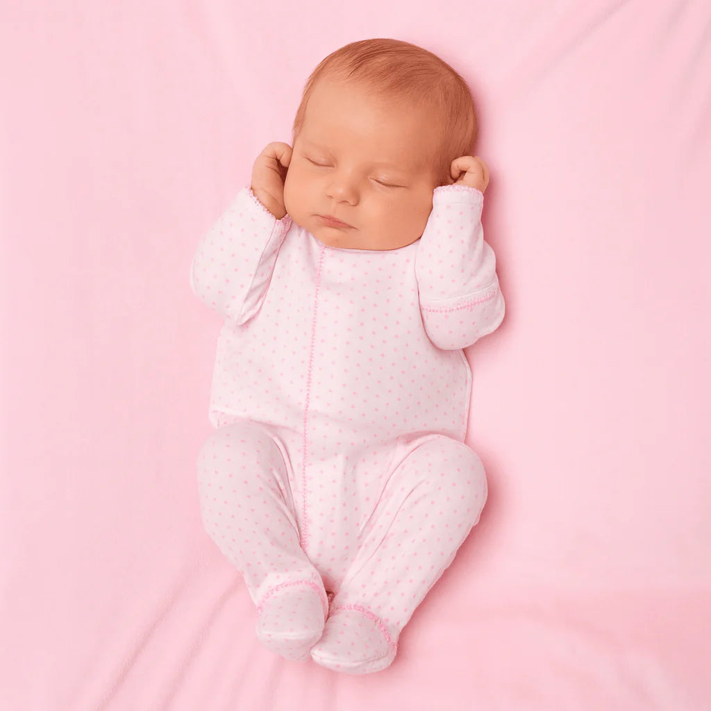 Mini Dots Blue Footed Pant Set