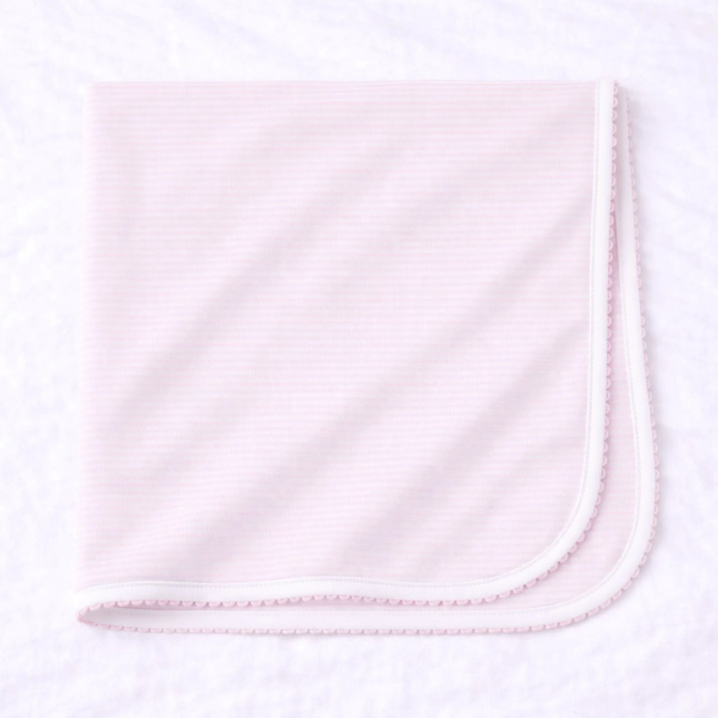 Mini Stripe Recieving Blanket-Pink