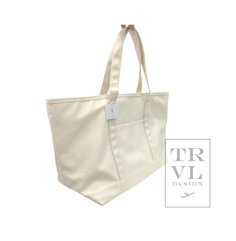 Maxi Tote Coated Canvas Large Natural