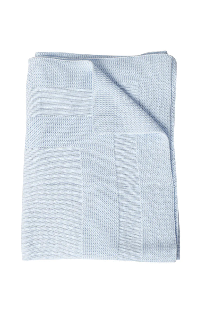 Nella Knit Blanket, Blue