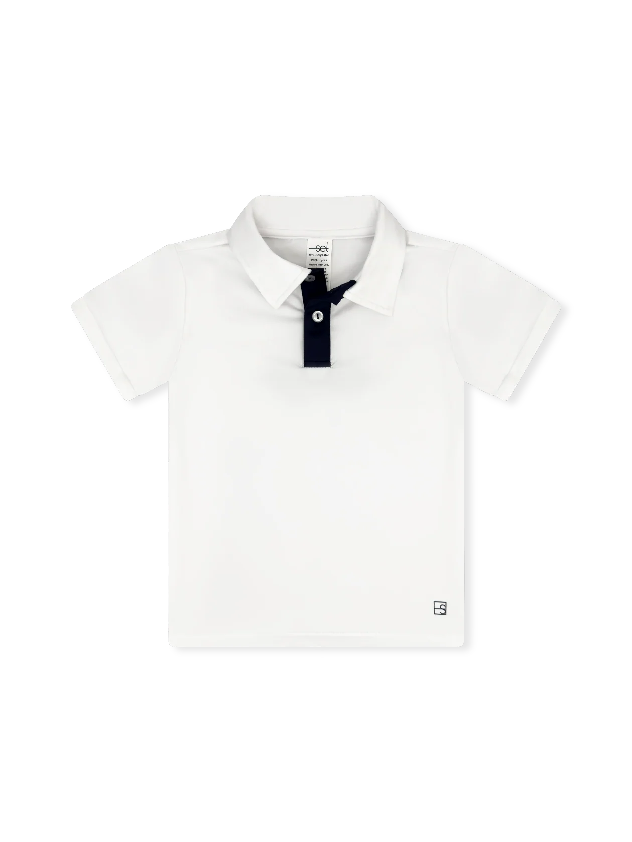 Parker Polo- Pure Coconut with Augusta Green