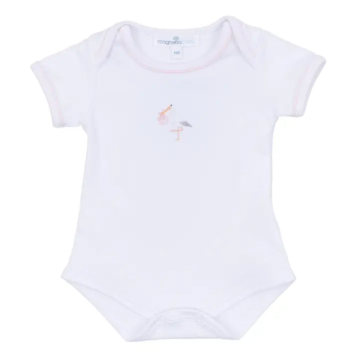 Vintage Stork Bodysuit - Pink