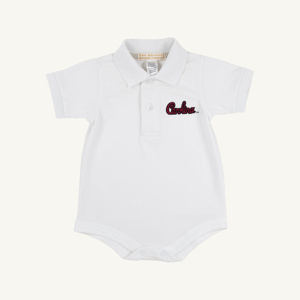 South Carolina Prim & Proper Polo Short Sleeve- Pima Onesie- Back Stork