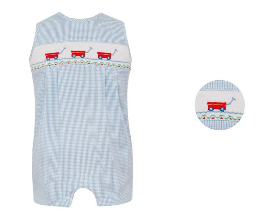 Wagons - Blue Knit Stripe Boy's Jon Jon