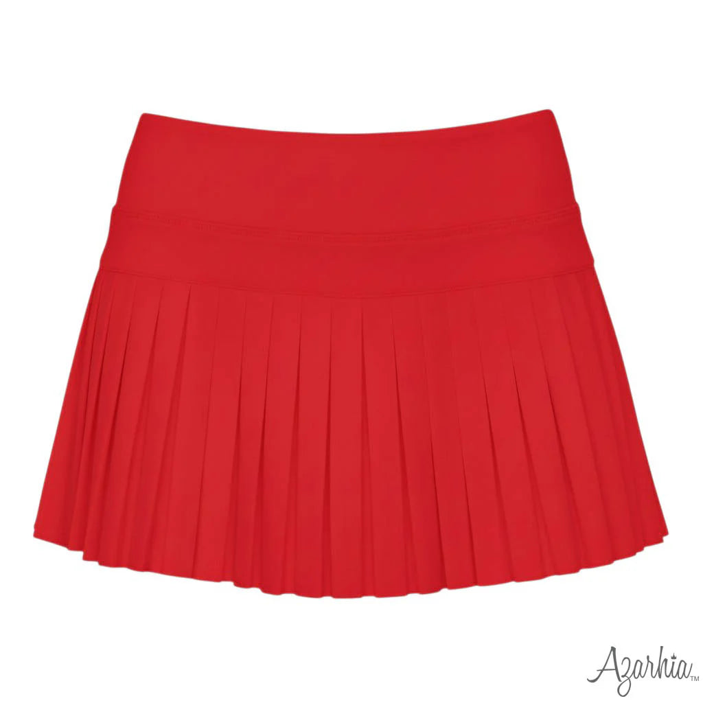Mini Pleated Skort- Solid Red