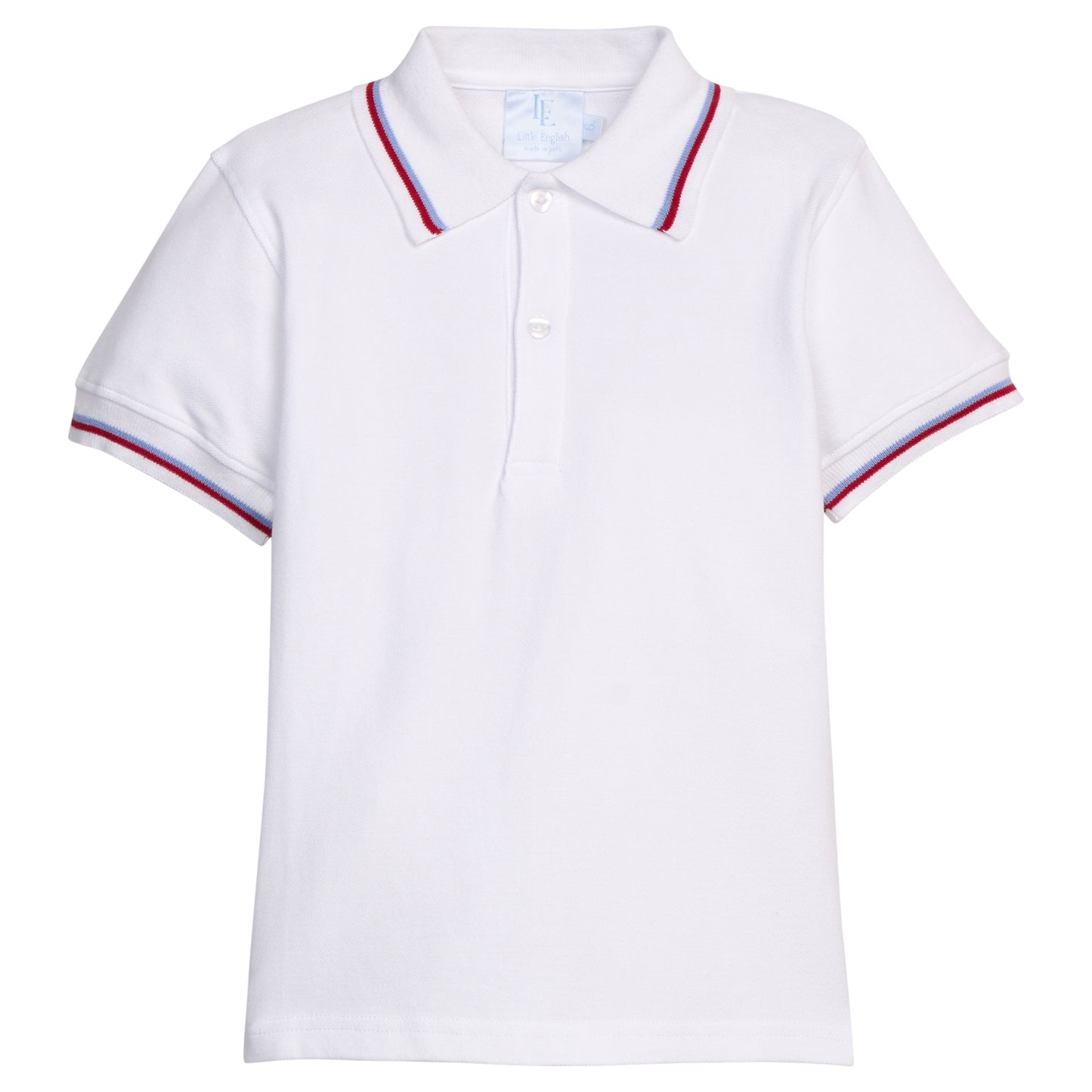 Short Sleeve Tipped Polo - Blue / Red