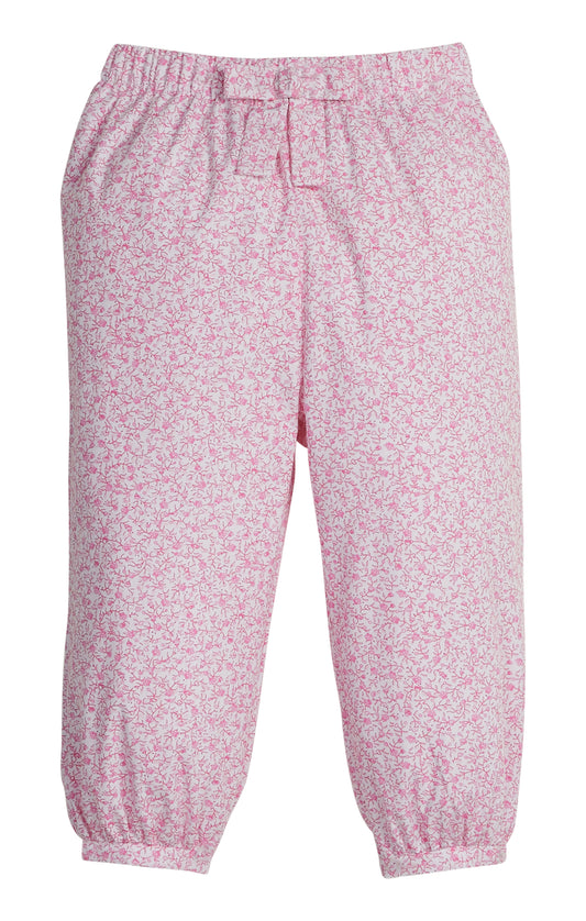 Banded Bow Pant - Pink Vinings