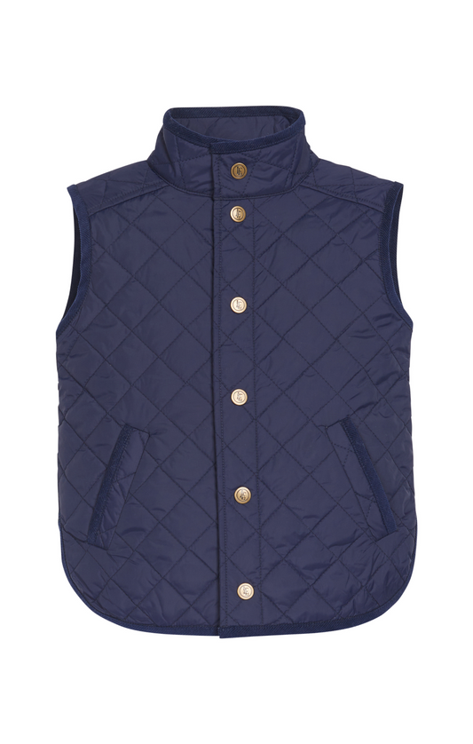 Classic Quilted Vest - Navy