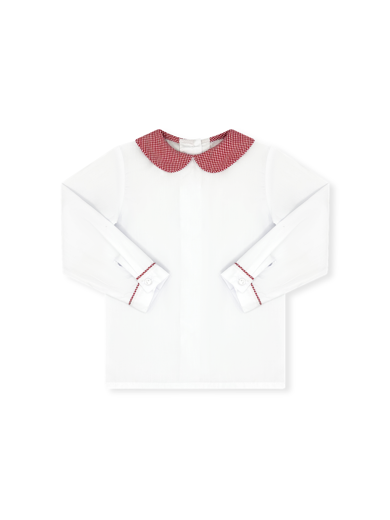 Sibley Top - Red Gingham Collar