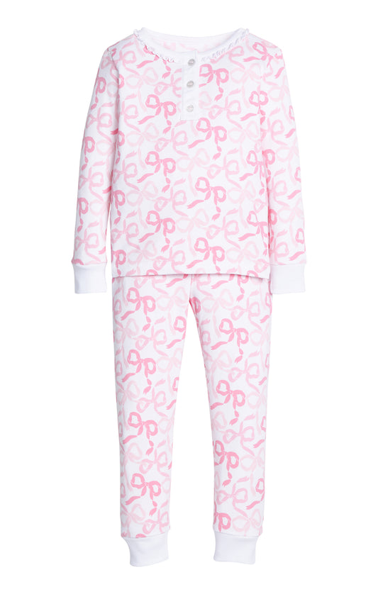 Ruffled Printed Jammies - Bows & Ribbons