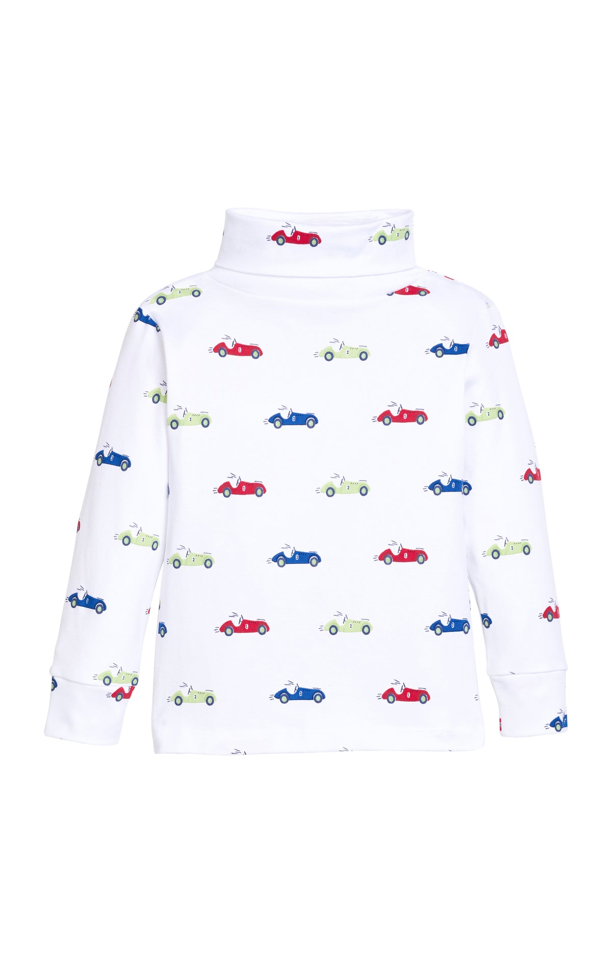 Printed Turtleneck- Race Cars