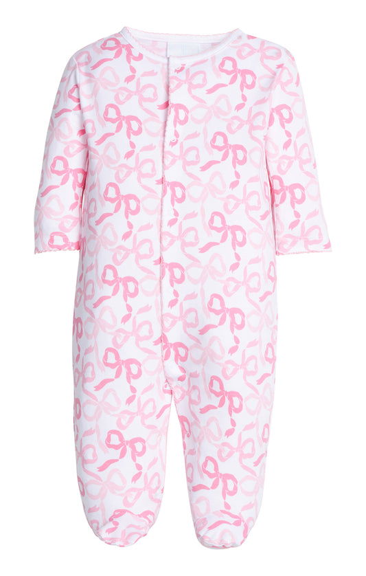 Printed Footie - Bows & Ribbons